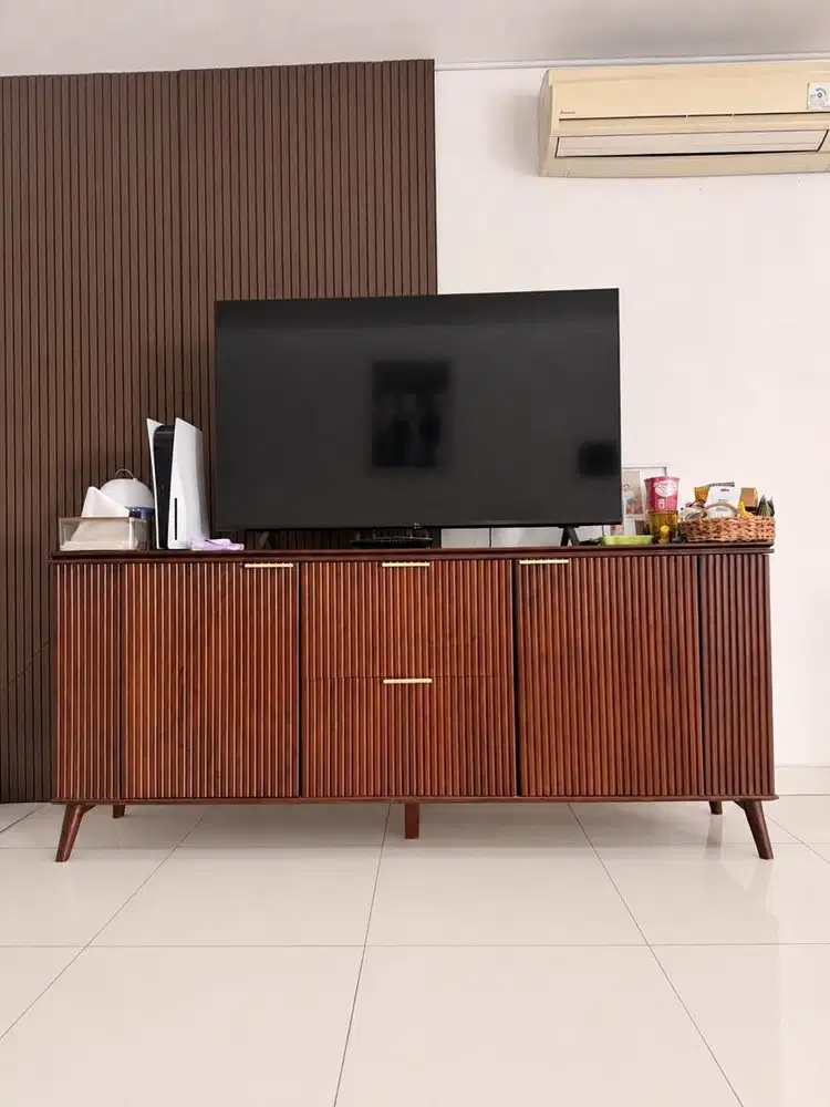 JUAL RAK BUFFET TV Kayu Jati Solid 180x45cm