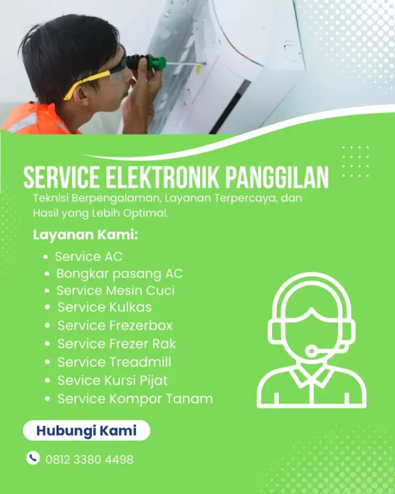 Service Mesin Cuci Kulkas Frezer Servis AC Bongkar Pasang AC Treadmill