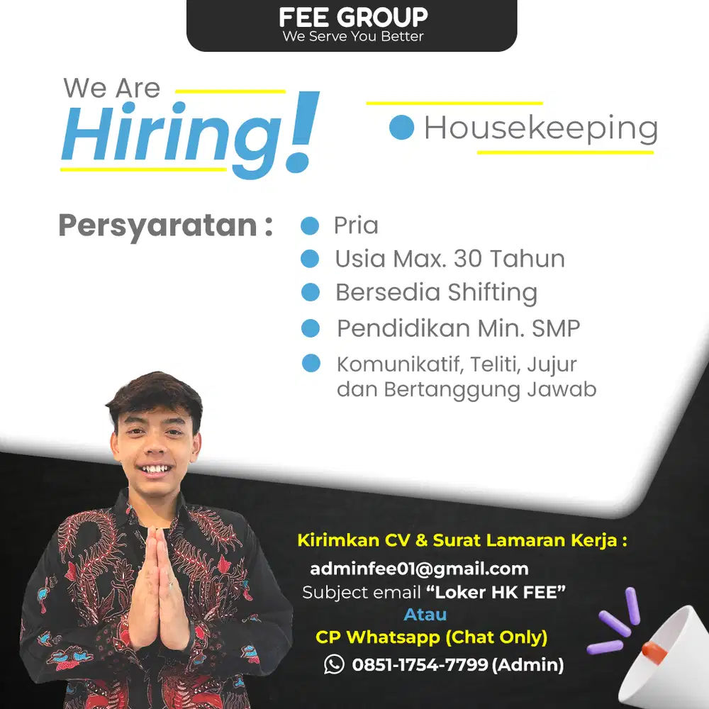 Lowongan Kerja Housekeeping Spa & Massage - FEE GROUP
