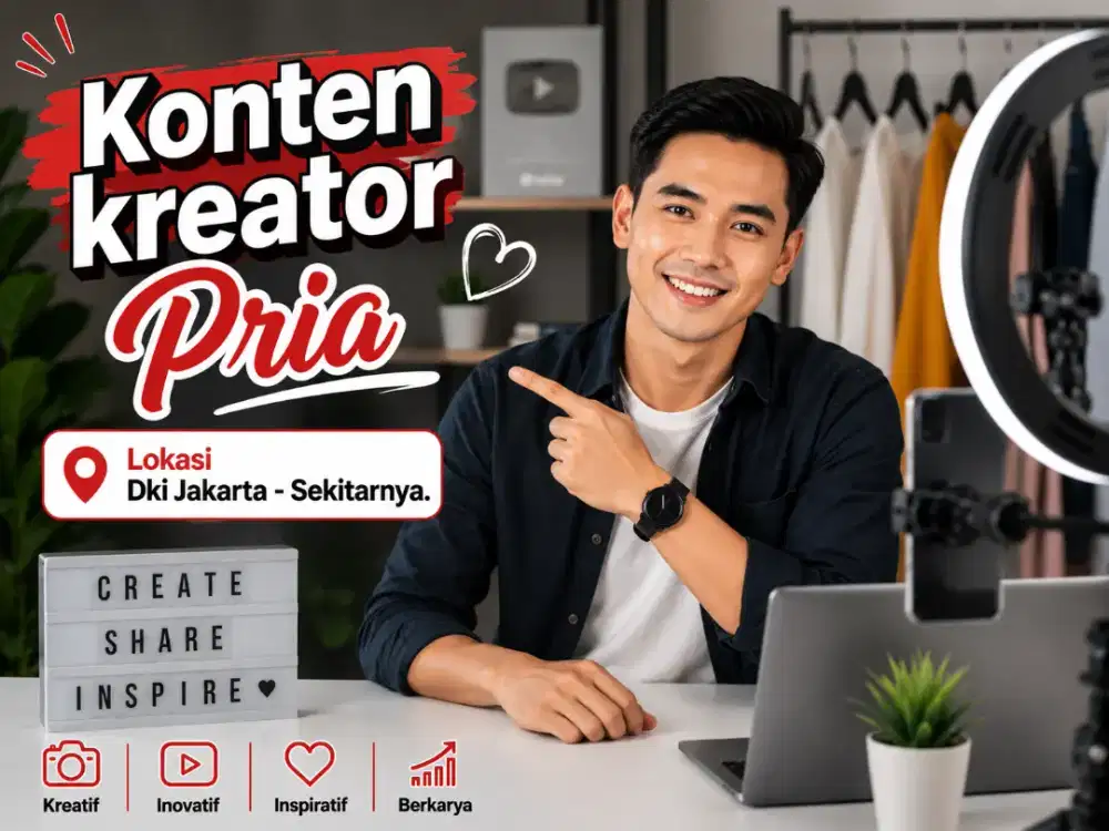LOWONGAN KERJA PRIA – CONTENT CREATOR & ADMIN WHATSAPP