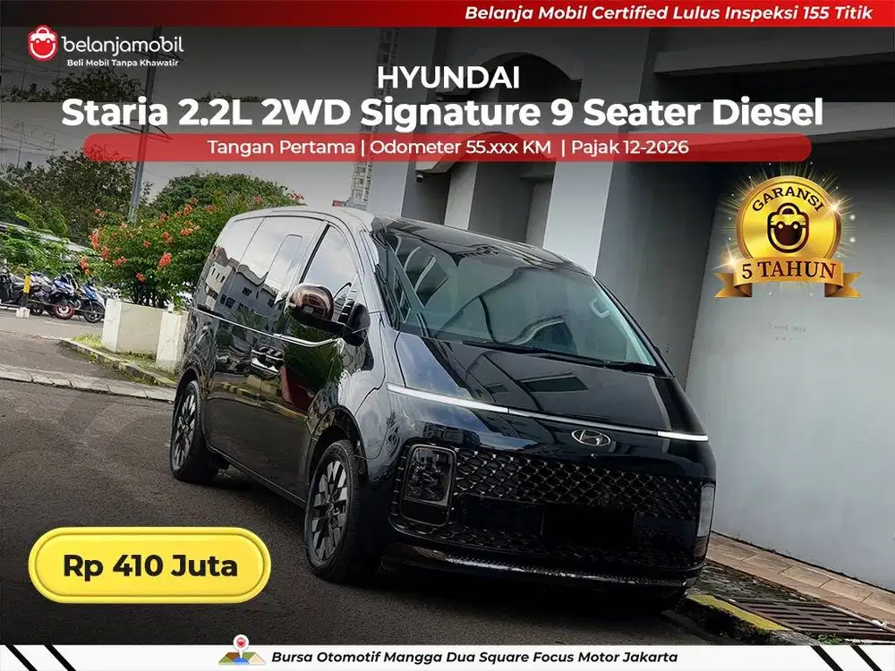 [ GARANSI 5TH ] Hyundai Staria 2.2L 2WD Signature 9 Seater 2021/2022