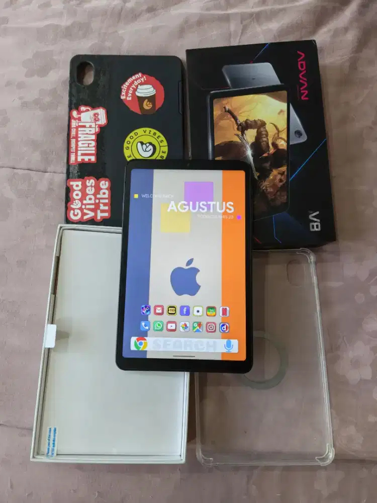 Dijual Tab Advan V8 8/128GB LTE fullset