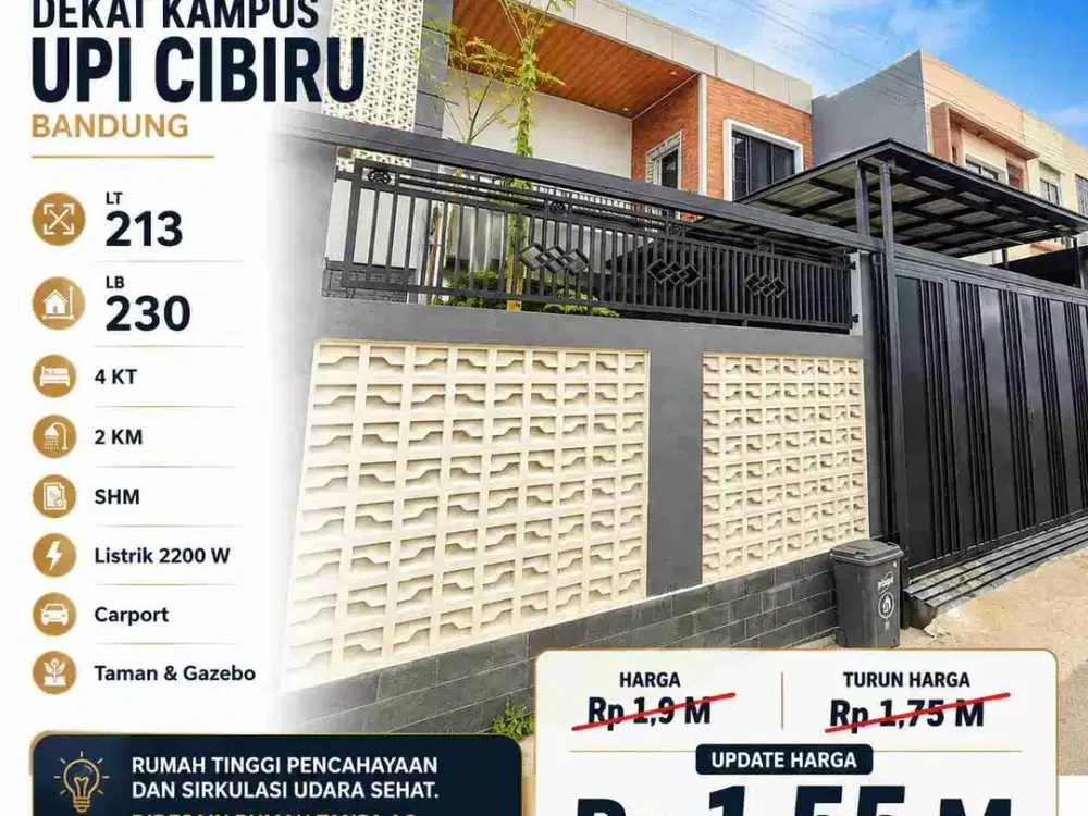 Dijual cepat rumah siap huni dekat Kampus UPI Cibiru, Bandung