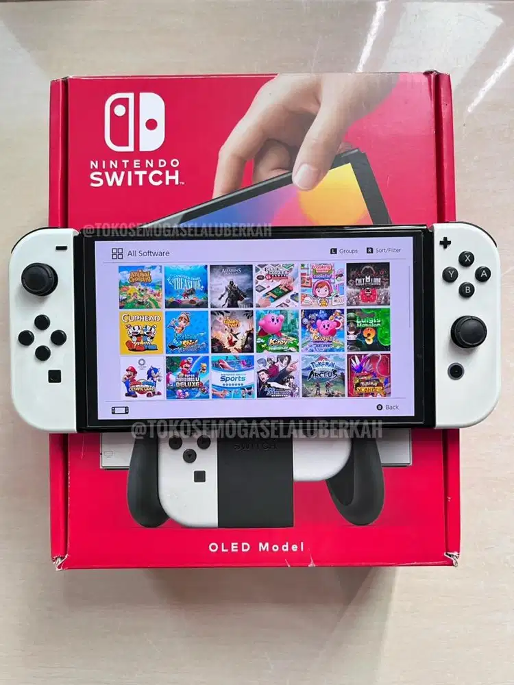 Nintendo Switch Oled Fullset Fullgame Extra Joycon Tambahan