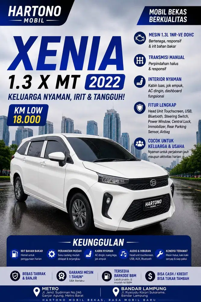 XENIA 1.3 Manual 2022 KM baru 10 Ribuan
