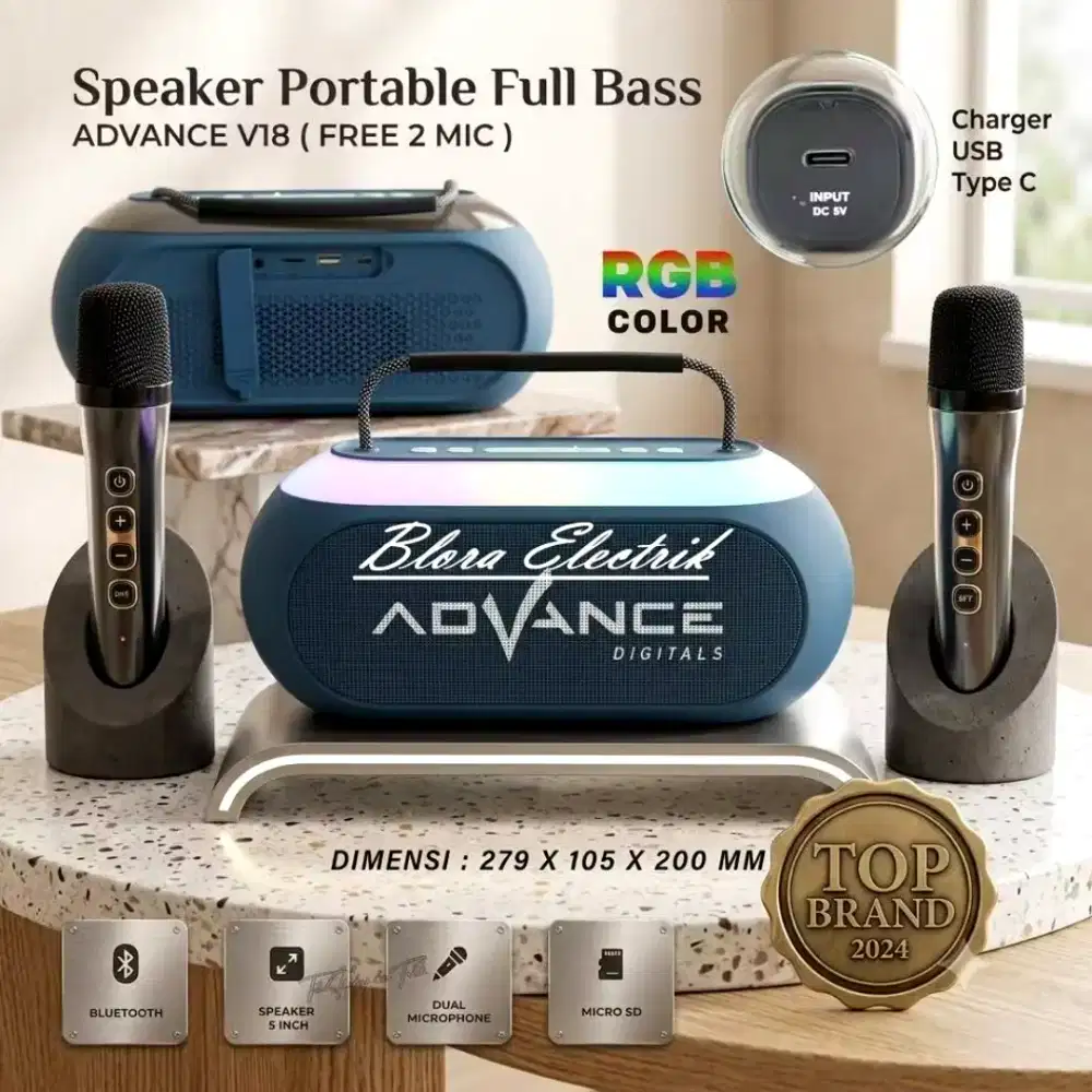 Speaker Bluetooth Advance V18