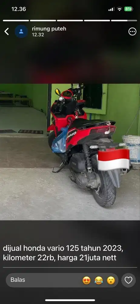 dijual vario 2023 type 125 tangan pertama