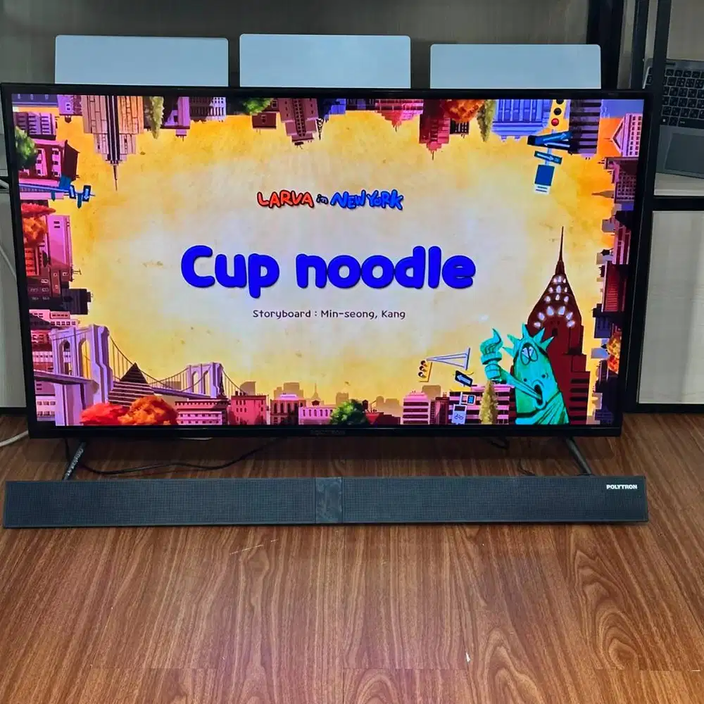 TV LED Polytron 43Inch Android Tv Soundbar + SubWofer FullHD IPS