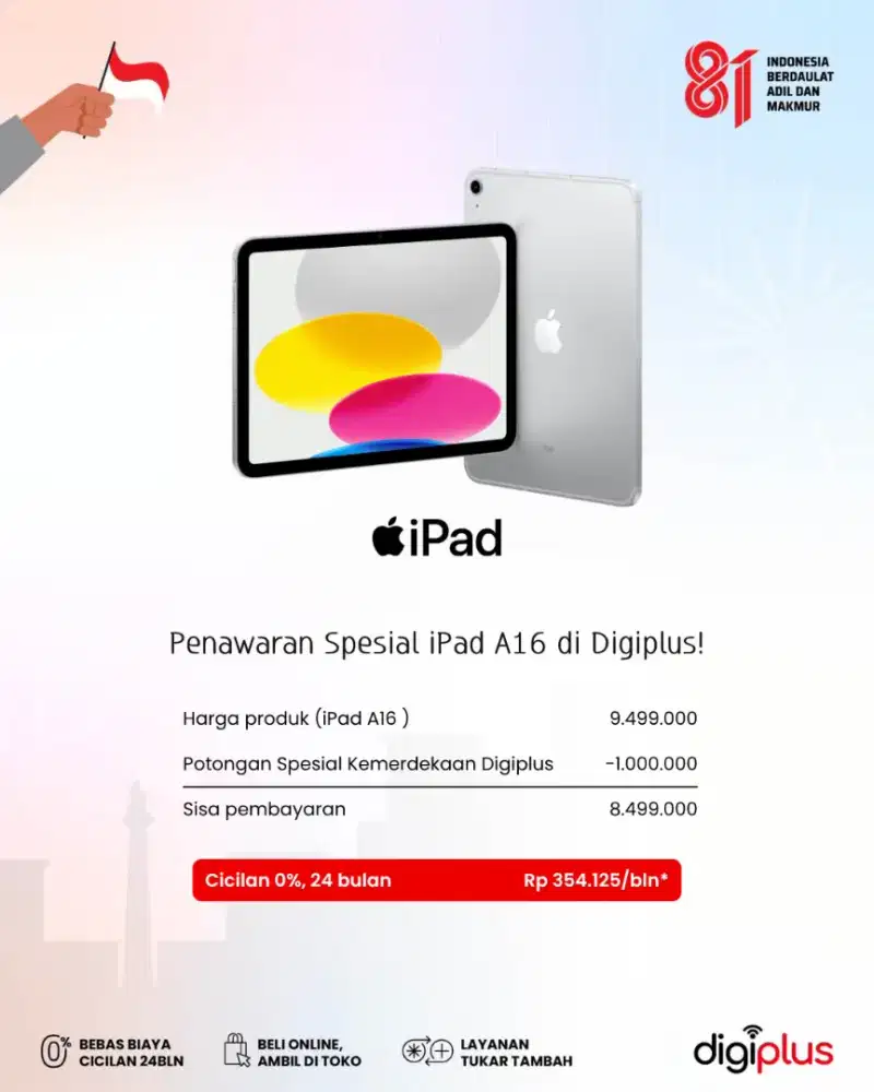 iPad A16 128GB Cicilan 0%