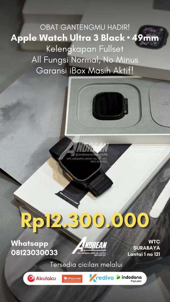SECOND APPLE WATCH ULTRA 3 BLACK 49mm