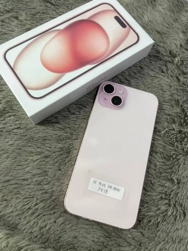 Iphone 15 plus 128 gb ibox fullset oem mulus