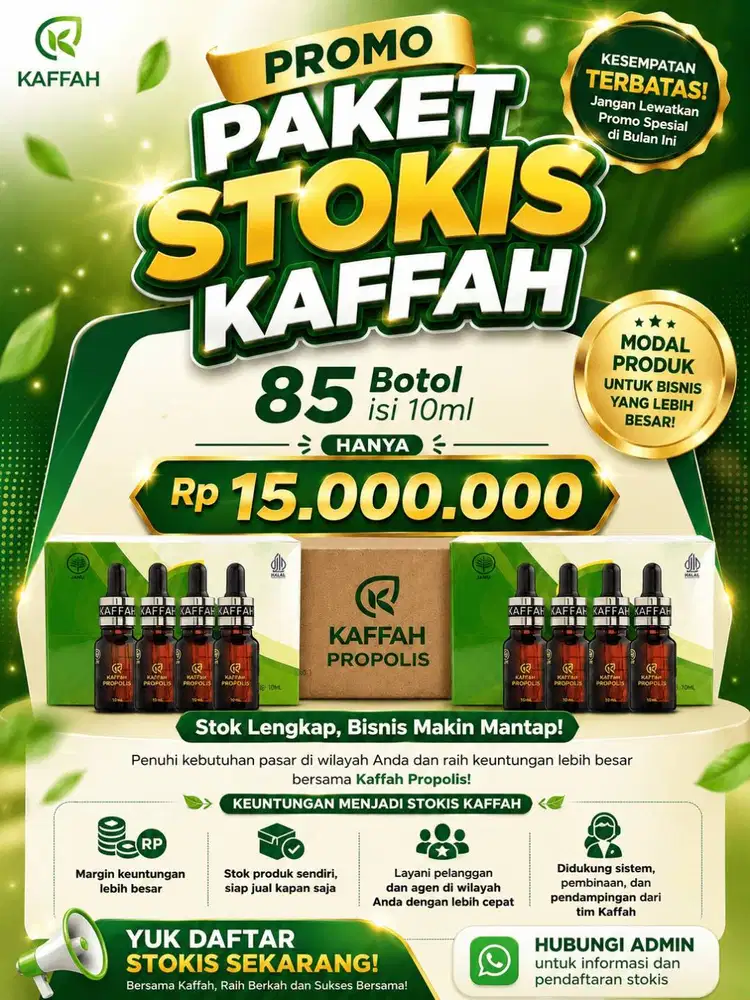 PROMO PAKET STOKIS KAFFAH PROPOLIS (BULAN INI)  KHUSUS AREA KABUPATEN