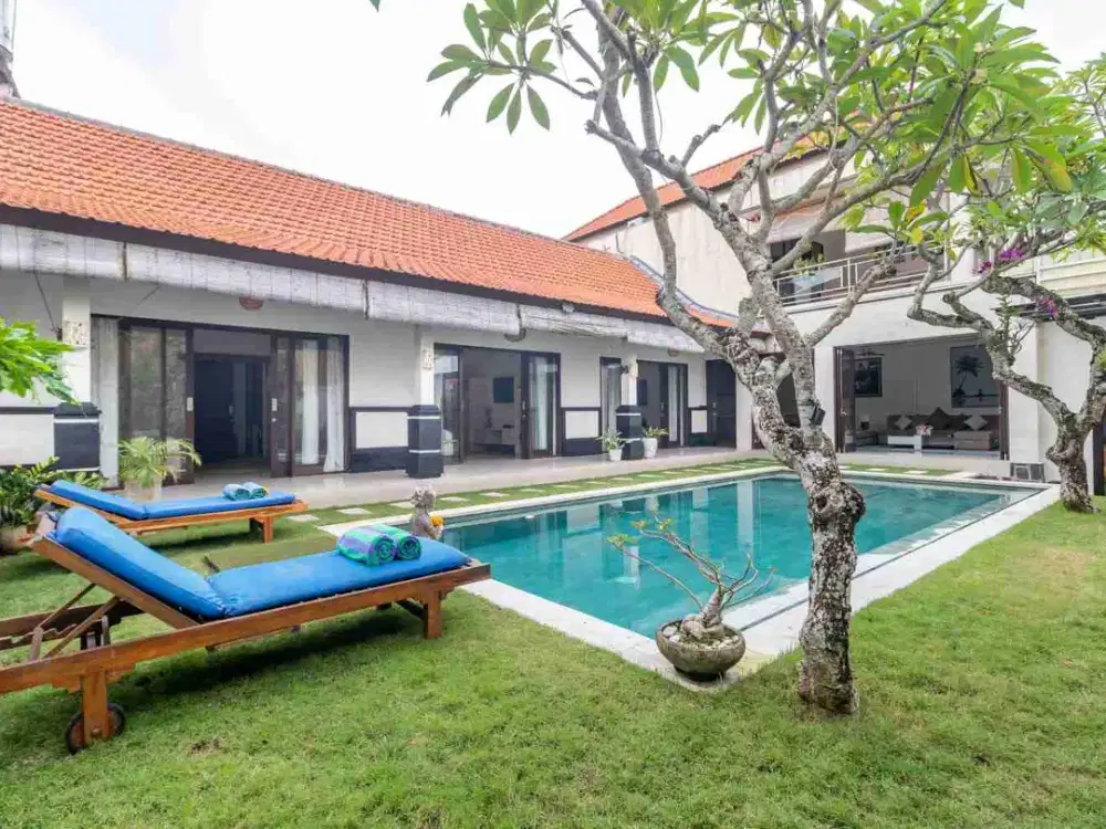 DIJUAL / FREEHOLD : Krishna Villas 4 Bed, Sawah & Gunung View Pererenan, Bali