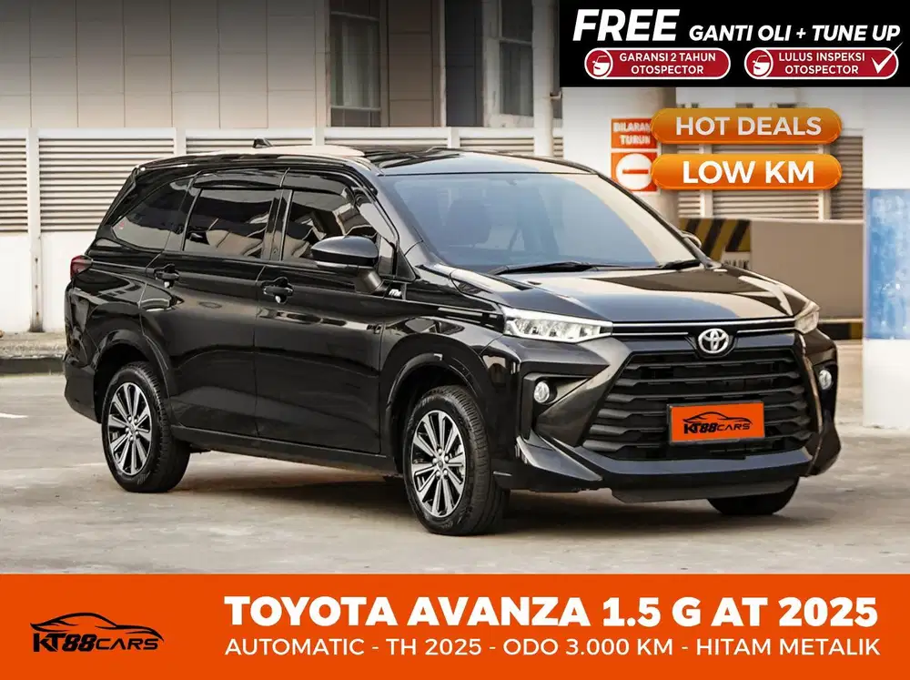 [BERGARANSI] TOYOTA AVANZA G 1.5 MATIC TAHUN 2025 LOW KM GANJIL HITAM