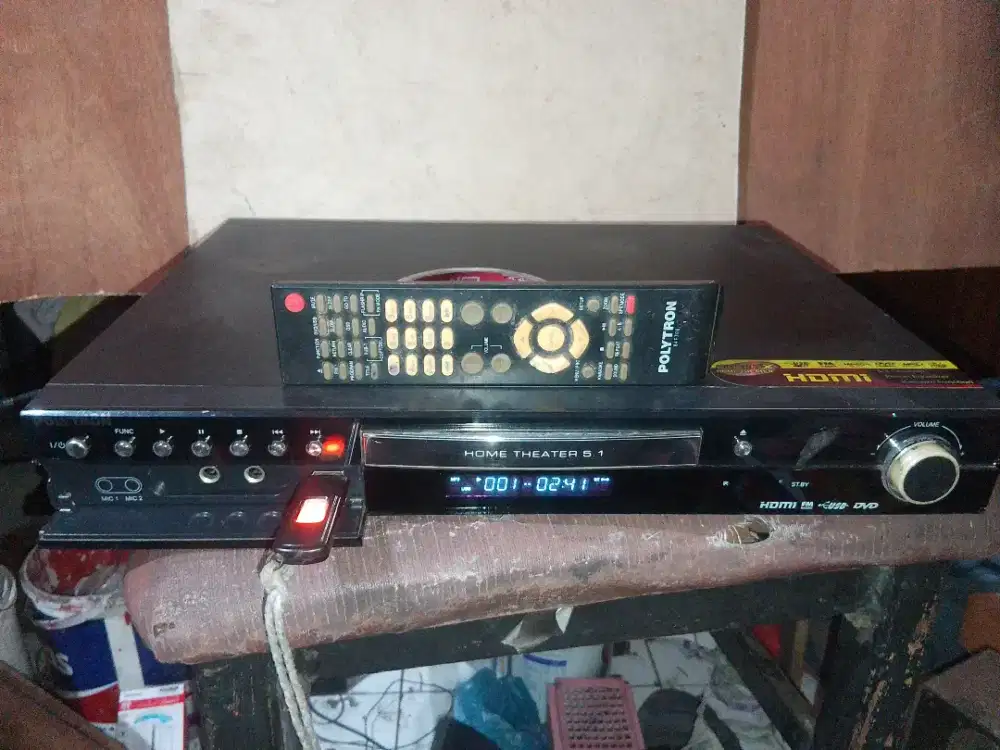 Polytron Home Theater USB 5.1, 1000 watts, remote, full ori, Aux ok