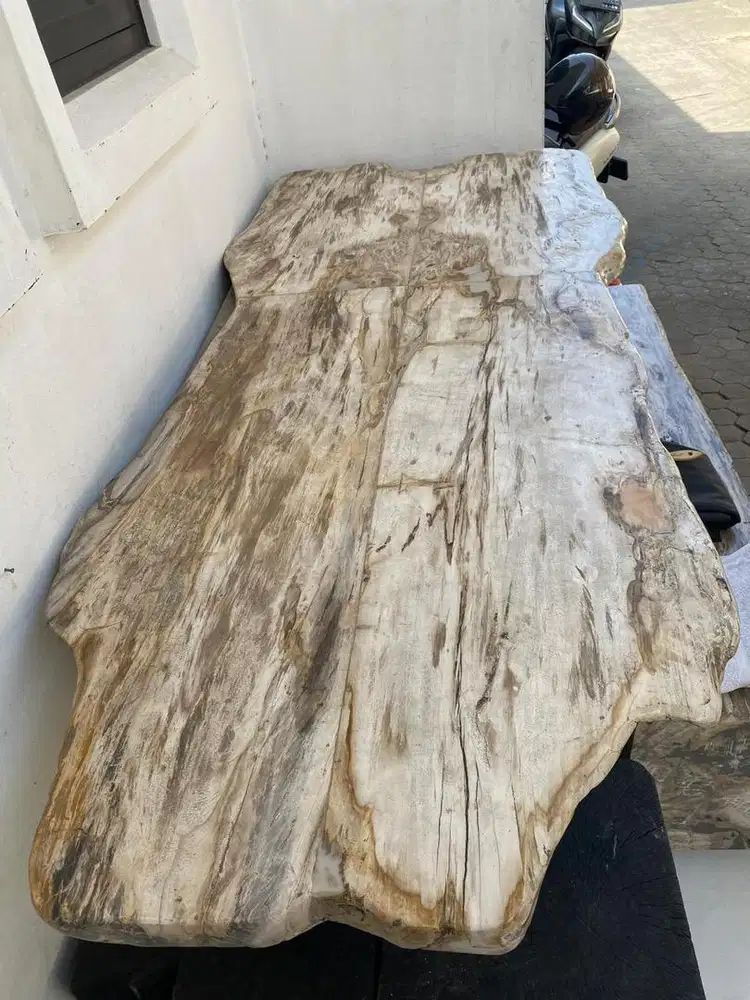 Meja Kayu Fosil dan Kursi Kayu fosil