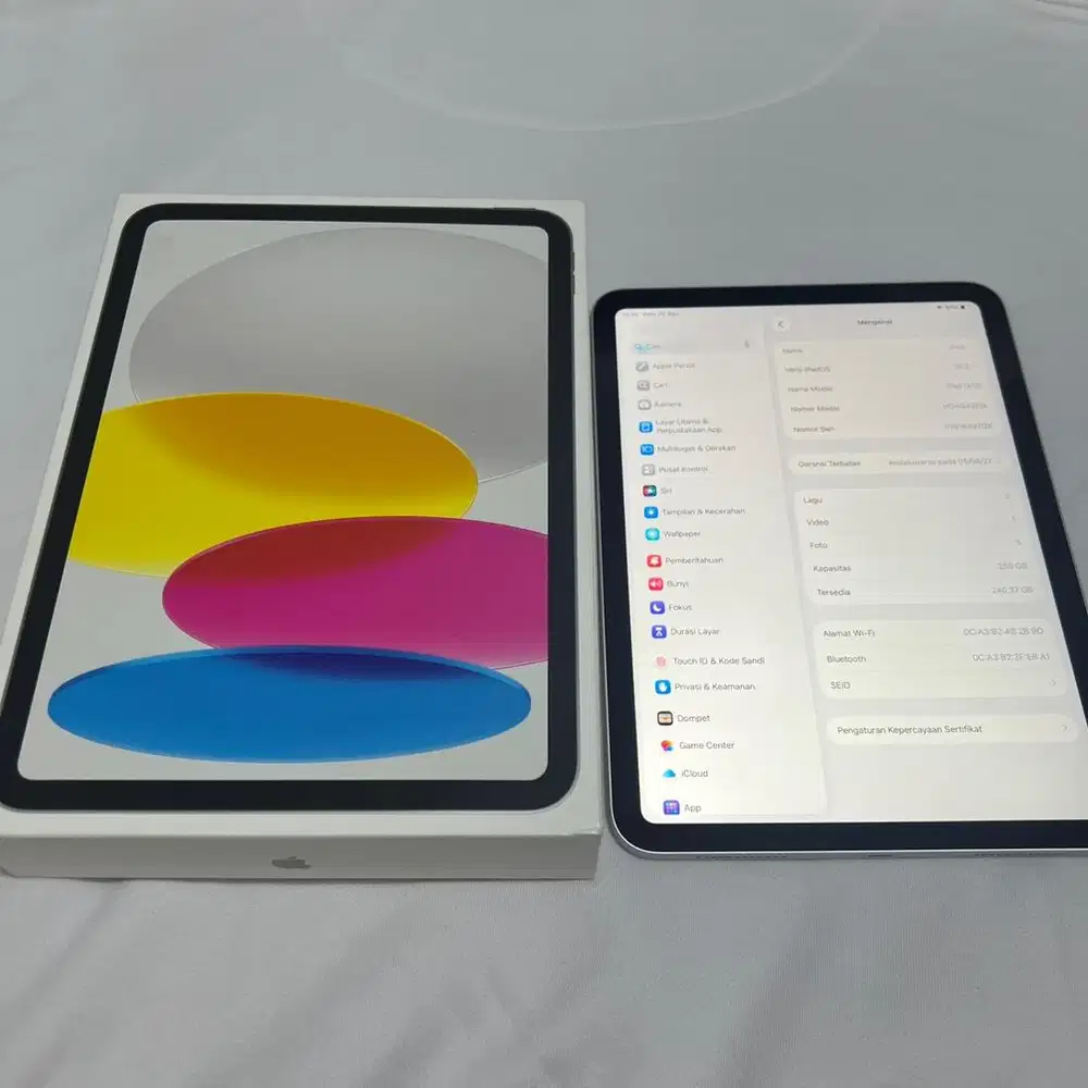 Ipad 11 256gb silver fullset inter likenew BNOB