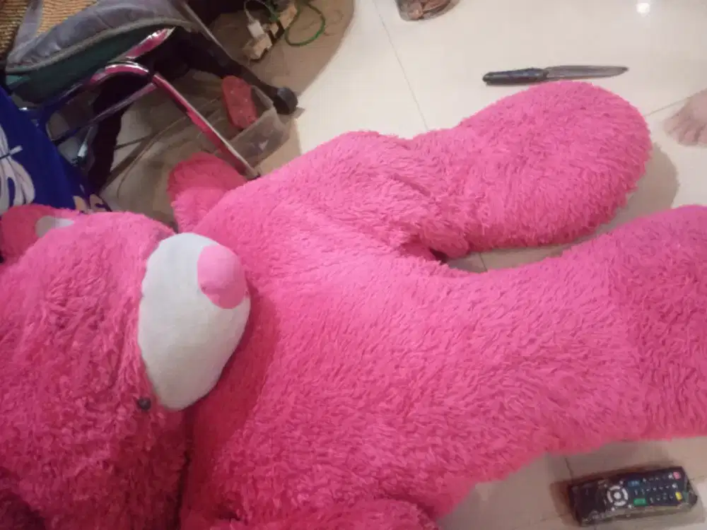 Boneka beruang pink jumbo