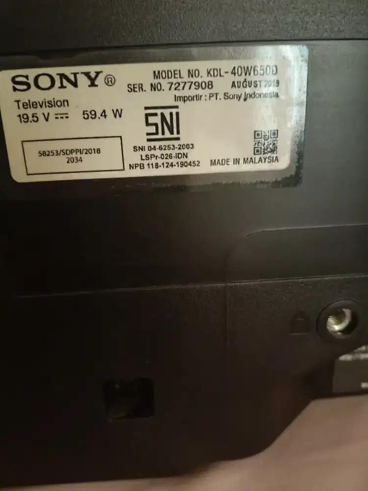 TV Sony smart  40 inci