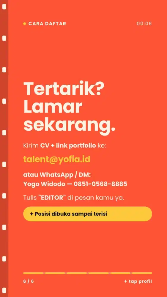 Dicari admin Cohost/sekretaris/Asisten Content Creator