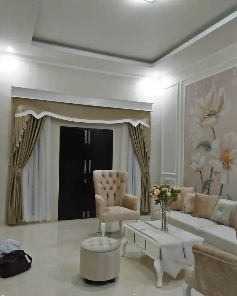 Gorden Vertikal/Vertical Blinds Roll/Roller Krey Wallpaper Dinding 3D