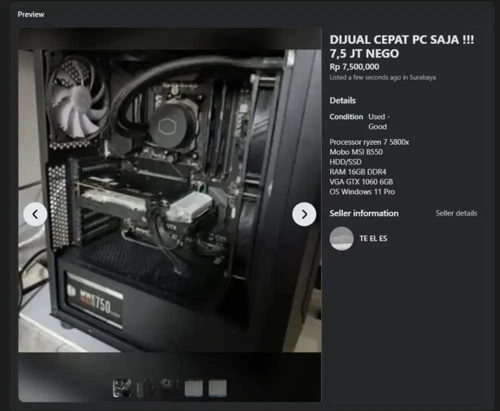 Jual pc komputer butuh cepat