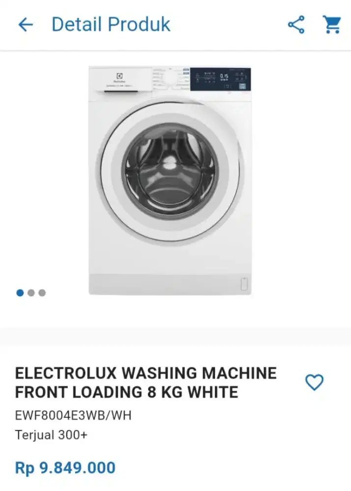 CICILAN ELECTROLUX WASHING MACHINE FRONT LOADING 8 KG