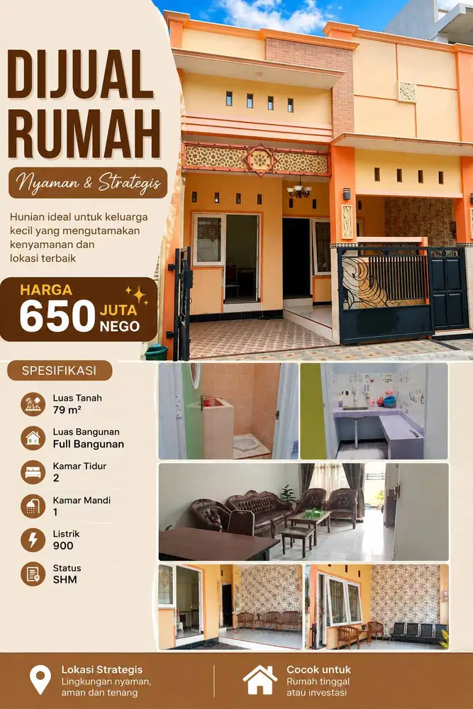 DIJUAL ORANGE ROOM 1LT / 79m MURAH DIBAWAH HARGA PASAR