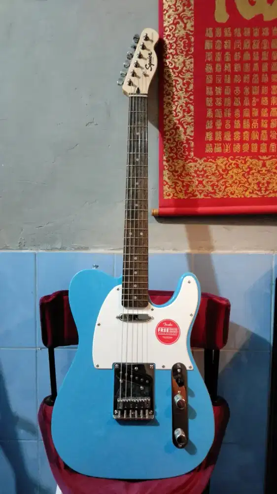 GITAR ELEKTRIK SQUIER TELECASTER BY FENDER CALIFORNIA BLUE FULLSET