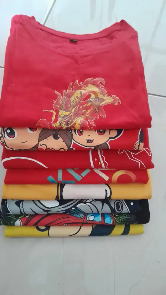 baju kaos anak umur 2 thn 1 pcs 15k