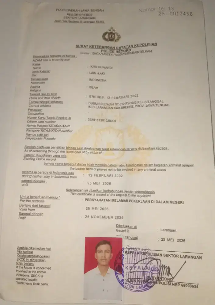 SIM B1 umum siap kerja buat pagi sampe sore