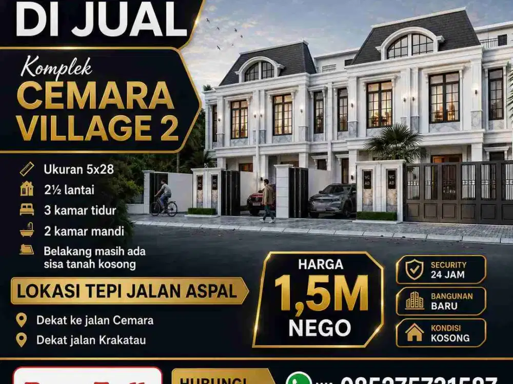 Rumah dijual komplek Cemara village 2
