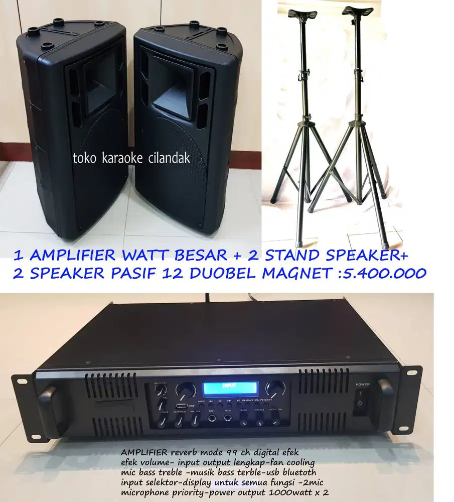 paket speaker pasif 12 chennel dan 2 stand speaker