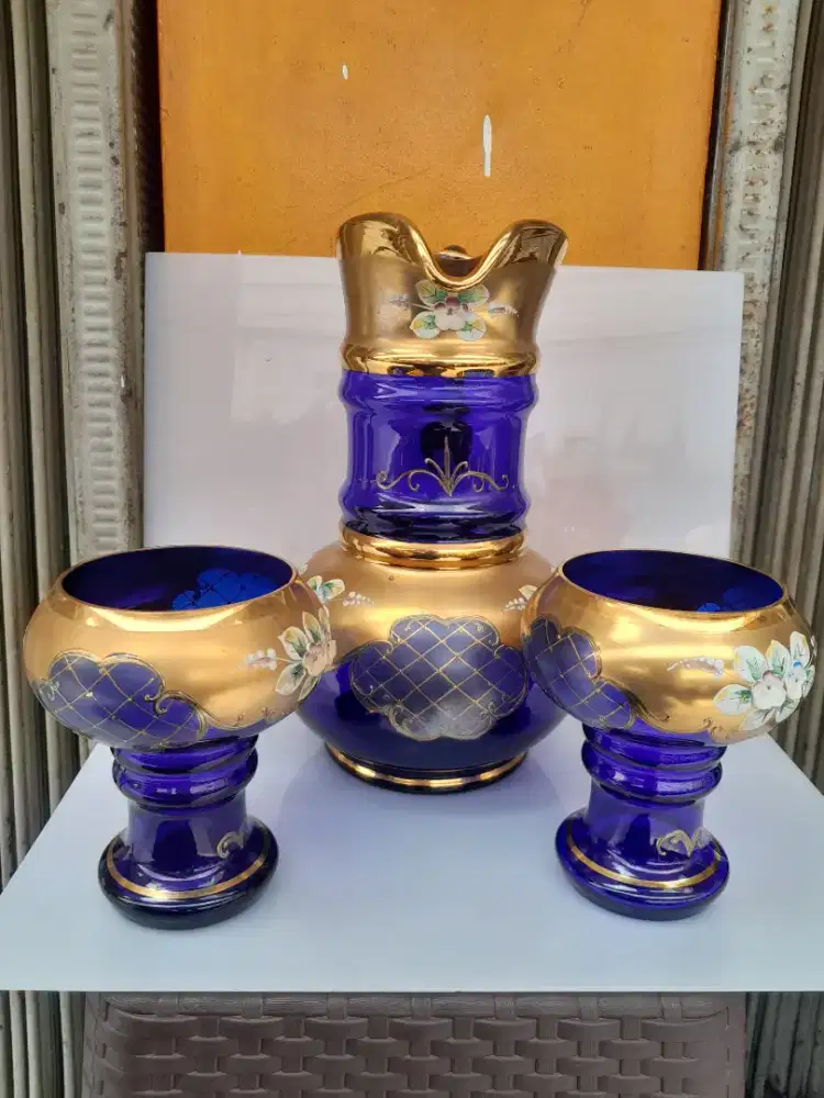 Teko / Vas Kristal Bohemia Republik Ceko Antik Original