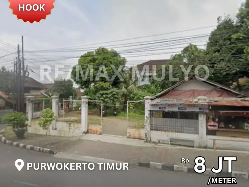 Dijual Tanah + Bangunan Lokasi Hook Dekat Area Pendidikan dan Perbelanjaan Purwokerto Timur