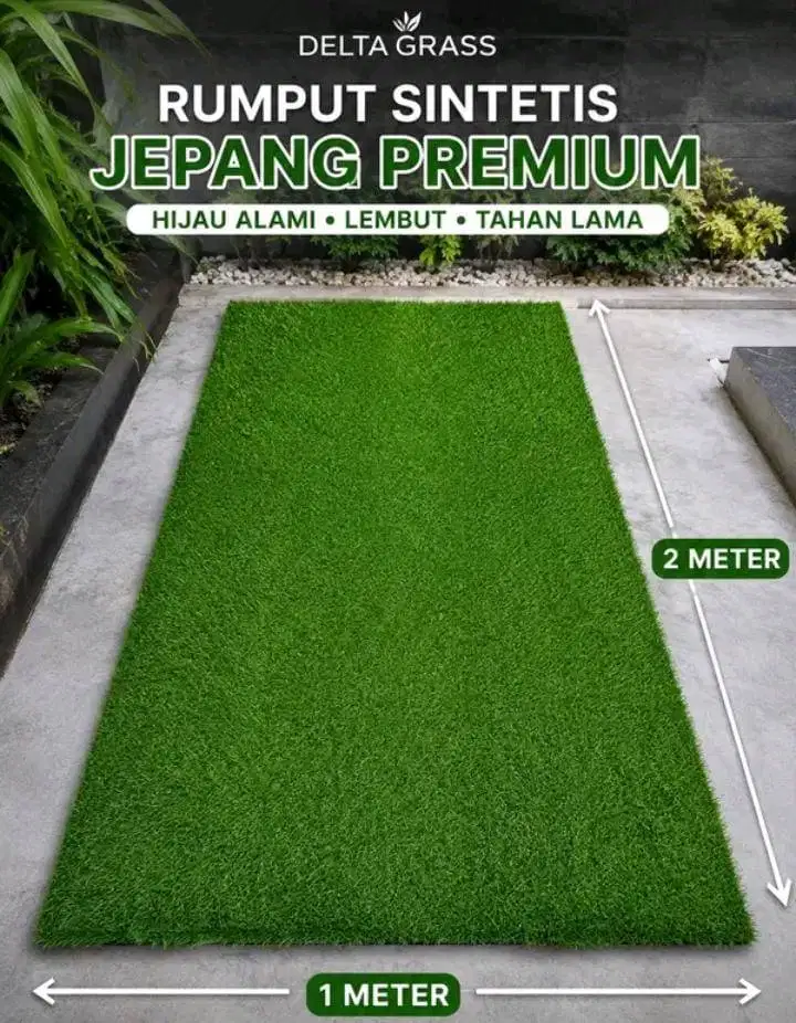 Rumput Sintetis Jepang Premium 1x2 Meter – Rumput Taman Artificial