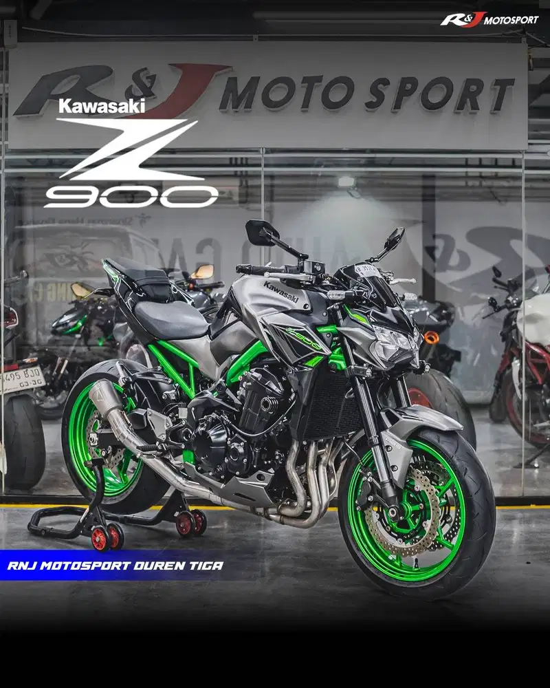 Kawasaki Z900 Z 900 Z800 nik 2023 Km 4.500 an warna Abu Abu
