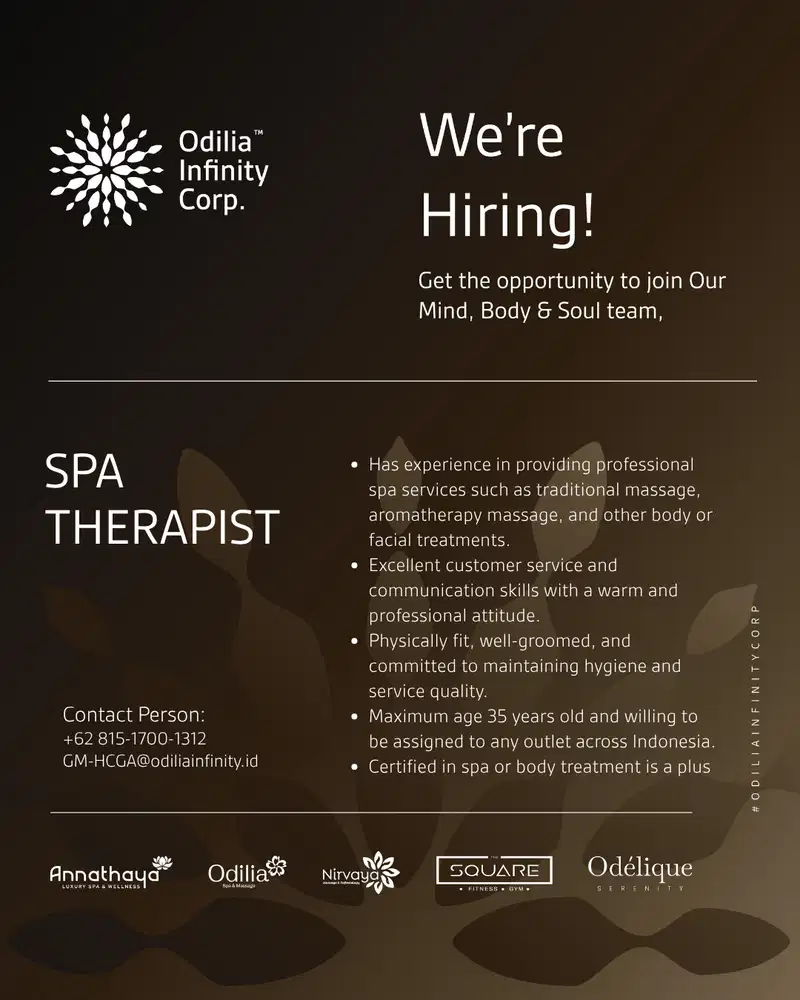 Loker Therapist Spa BALI