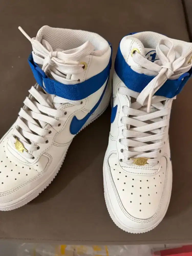 Nike Air Force 1 High 40th Anniversary Sail Blue Jay Putih Biru Ori