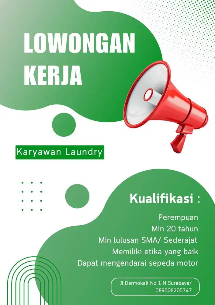 Loker Staff Laundry Surabaya