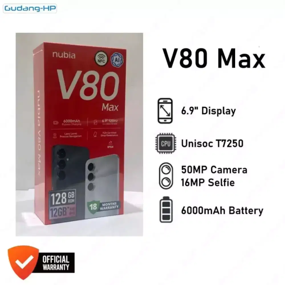 Hp ZTE Nubia v80 max 6/128