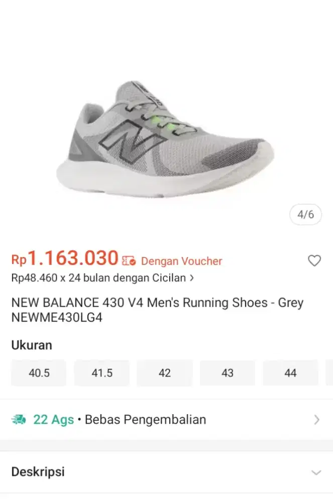 Sepatu New Balance 430 V4