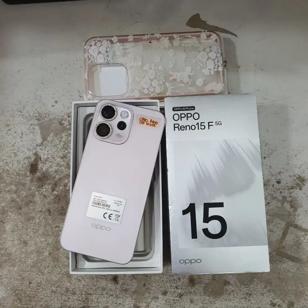 Oppo Reno 15F 5G Ram 12/256GB Second Mulus Fullset Original