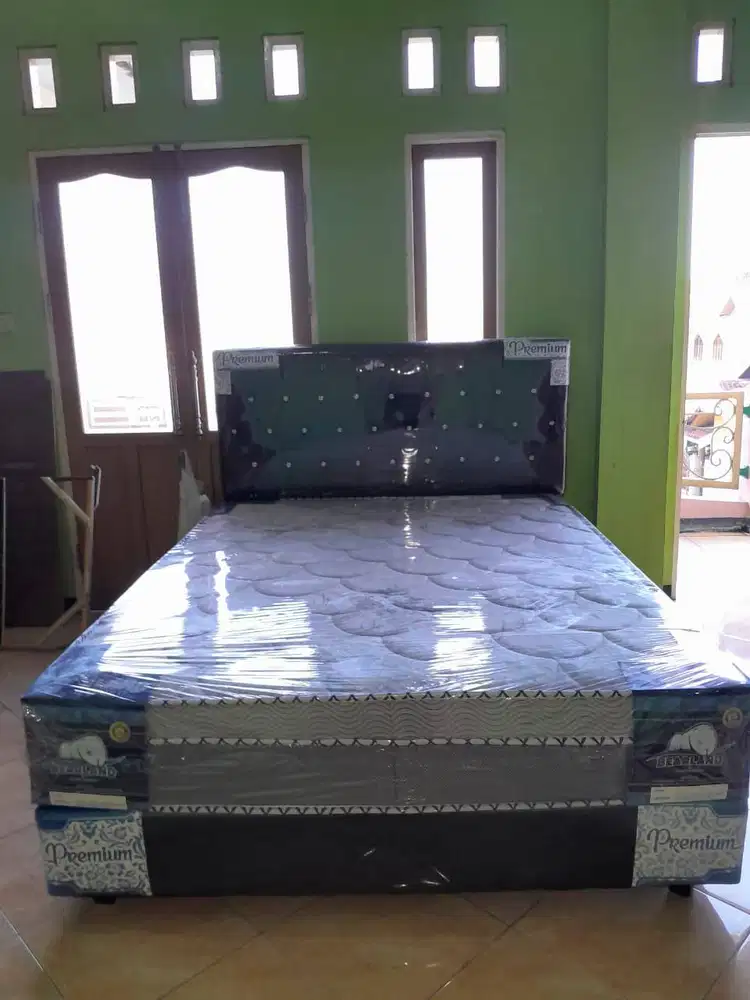 PROMO SET SPRINGBED DIVAN UK 160 MERK BEARLAND LIST 3 TERMURAH BIG SAL