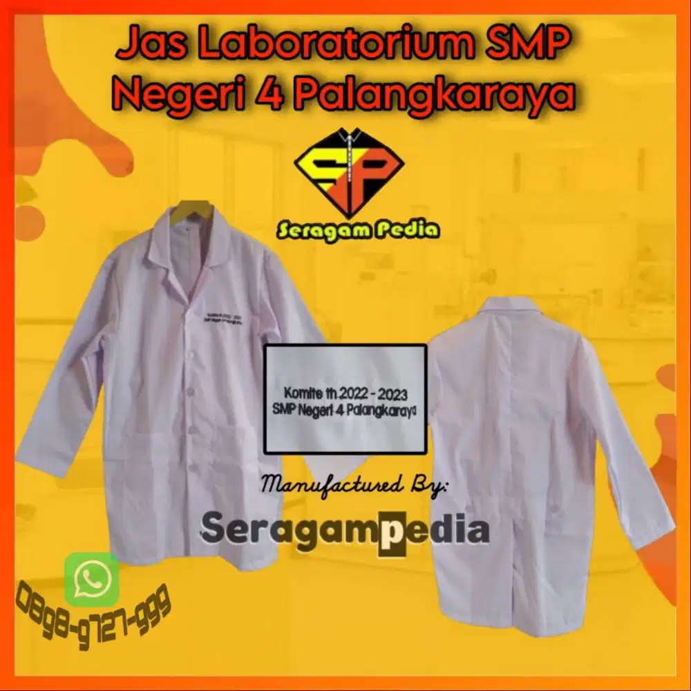 Produsen Jas Laboratorium SMP Kupang - Custom Logo & Nama