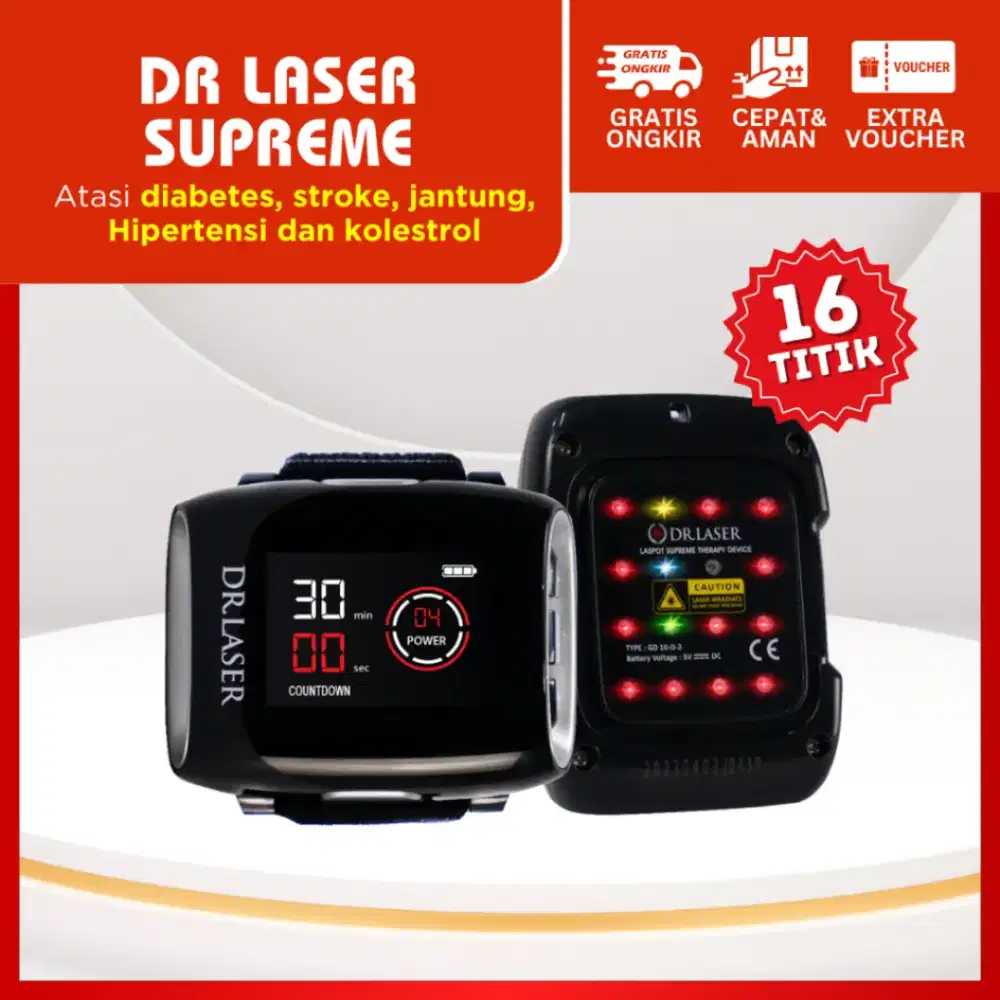 DR LASER SUPREME ,UNTUK KOLESTROL , TENSI , GULA DARAH , JANTUNG DLL