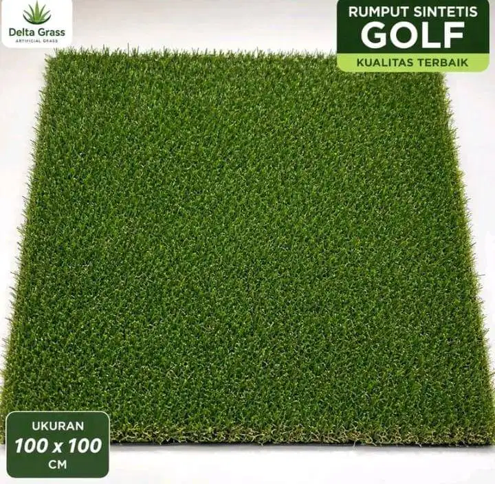 Rumput Sintetis Golf 1CM Ukuran 100x100– Artificial Grass Delta Grass