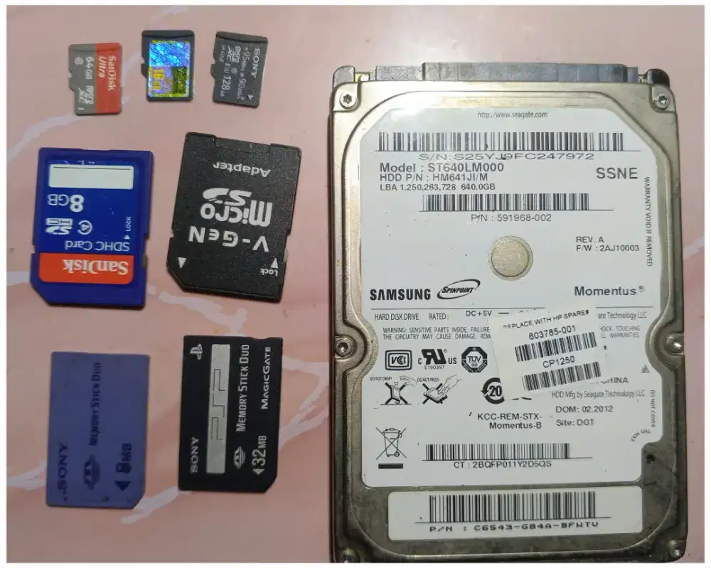 Hardisk laptop, micro sd, sd card, stok duo