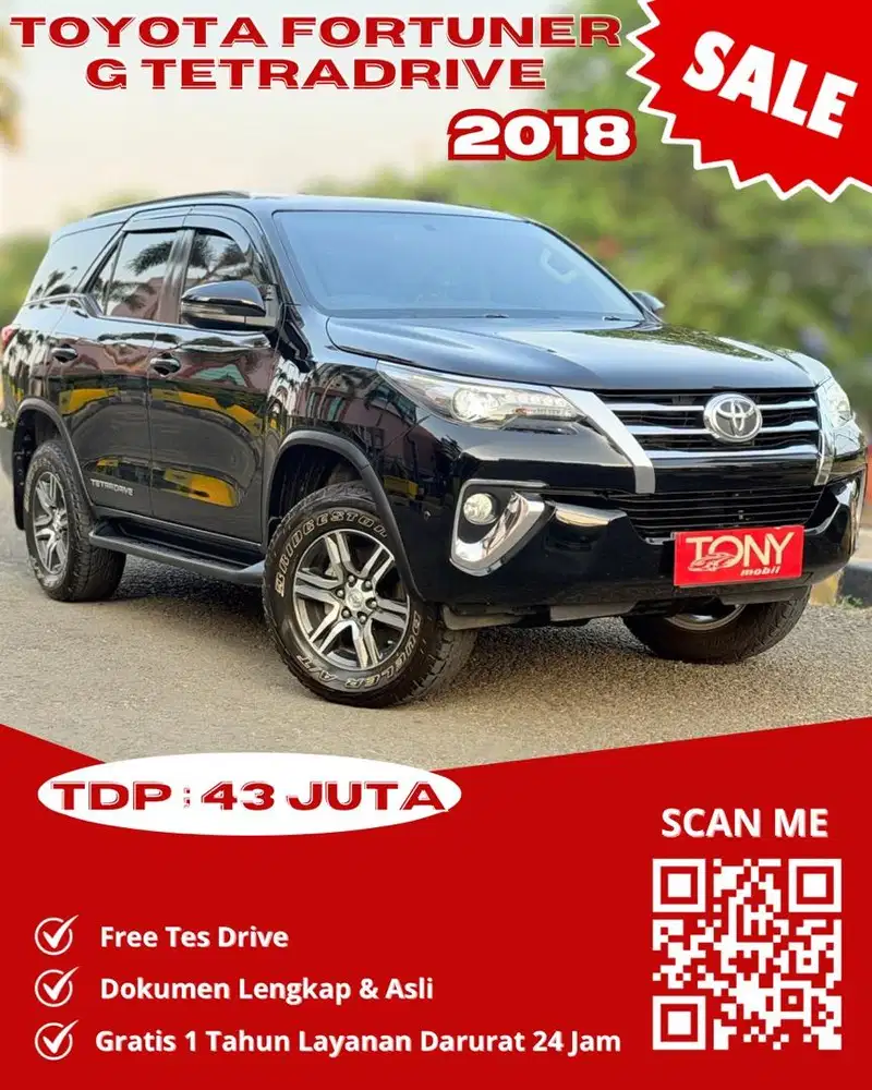 Toyota Fortuner Diesel 4x4 AT 2018 Hitam