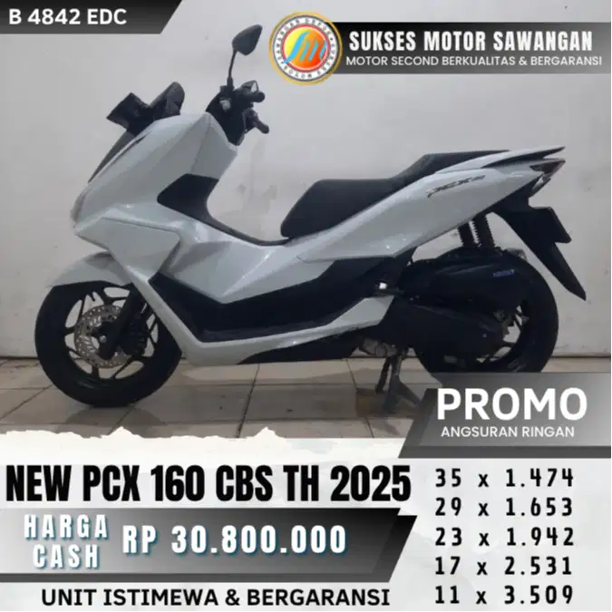 UNIT MULUS HONDA NEW PCX 160 CBS TH 2025 PUTIH BISA KREDIT BERGARANSI